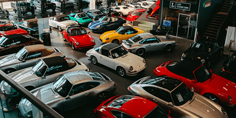 Someone choosing a car to finance from a car dealership